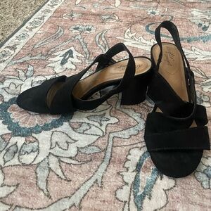 DexFlex Comfort Black High Heels 6.5